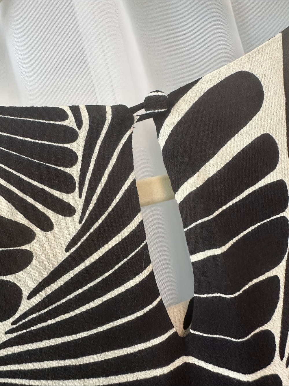 J.Crew Black White Shell Print Shift Dress Size 8 Rayon Lined 3/4 Sleeve - Picture 6 of 9